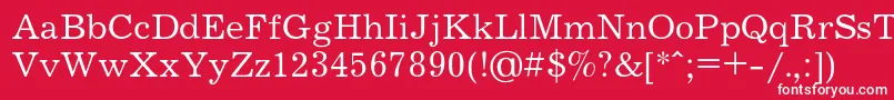 Journalc Font – White Fonts on Red Background