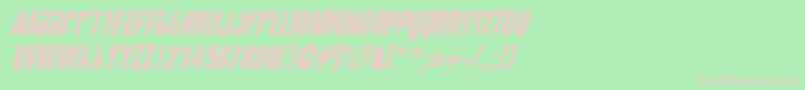 Fightt-fontti – vaaleanpunaiset fontit vihreällä taustalla