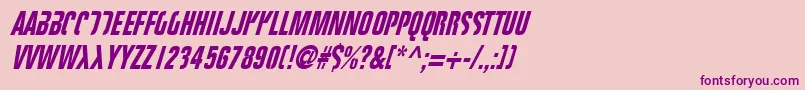 Fightt-Schriftart – Violette Schriften auf rosa Hintergrund