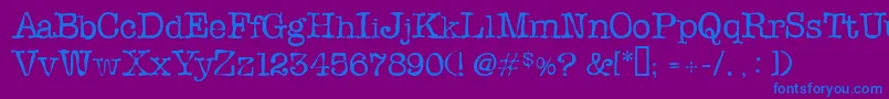 Więcej informacji o czcionce Slopi Czcionka Slopi – niebieskie czcionki na fioletowym tle