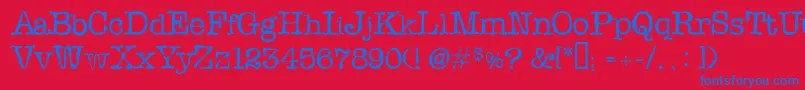 Slopi Font – Blue Fonts on Red Background