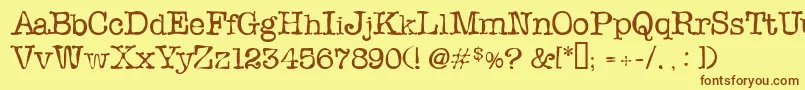 Slopi Font – Brown Fonts on Yellow Background