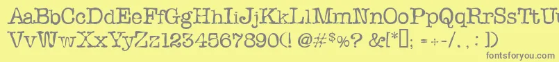 Slopi Font – Gray Fonts on Yellow Background