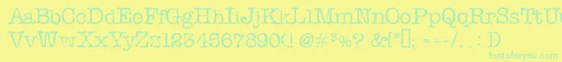 Slopi Font – Green Fonts on Yellow Background