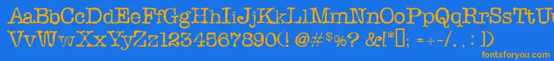 Slopi Font – Orange Fonts on Blue Background