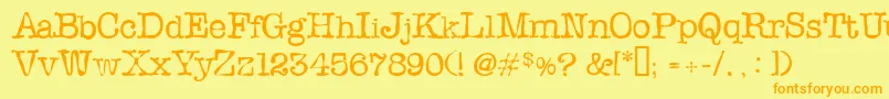 Slopi Font – Orange Fonts on Yellow Background