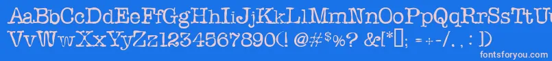 Slopi Font – Pink Fonts on Blue Background