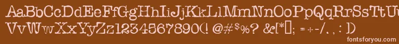Slopi Font – Pink Fonts on Brown Background