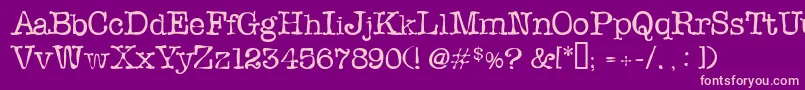 Slopi Font – Pink Fonts on Purple Background