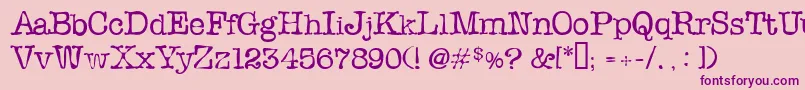Slopi Font – Purple Fonts on Pink Background