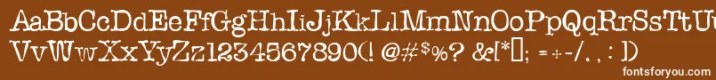 Slopi Font – White Fonts on Brown Background