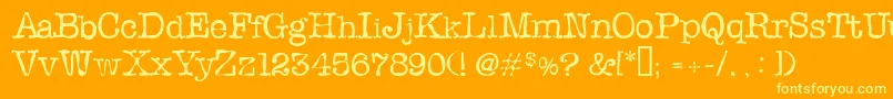 Slopi Font – Yellow Fonts on Orange Background