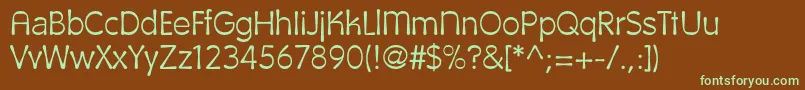 Шрифт Calipsoc – зелёные шрифты на коричневом фоне