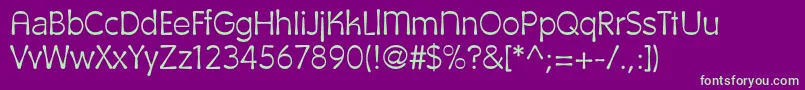 Calipsoc Font – Green Fonts on Purple Background