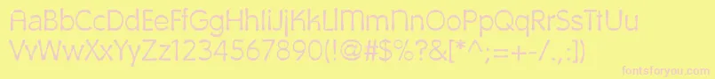 Calipsoc Font – Pink Fonts on Yellow Background