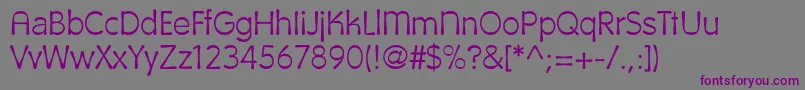 Шрифт Calipsoc – фиолетовые шрифты на сером фоне