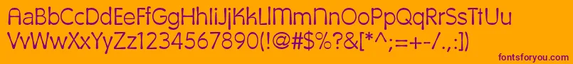 Calipsoc Font – Purple Fonts on Orange Background