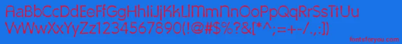 Calipsoc Font – Red Fonts on Blue Background