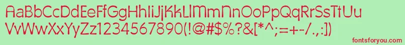 Calipsoc Font – Red Fonts on Green Background