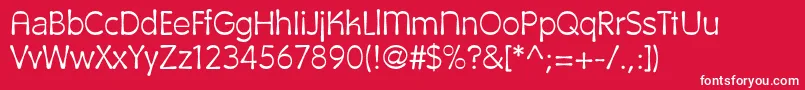 Calipsoc Font – White Fonts on Red Background