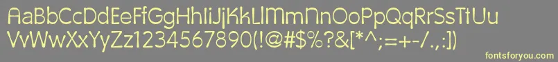 Calipsoc Font – Yellow Fonts on Gray Background