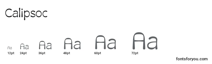 Calipsoc Font Sizes