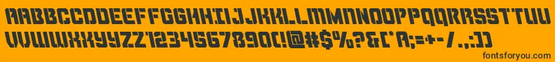 Thundertrooperleft Font – Black Fonts on Orange Background