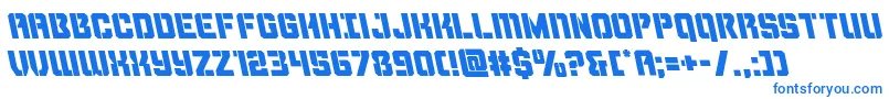 Thundertrooperleft Font – Blue Fonts on White Background