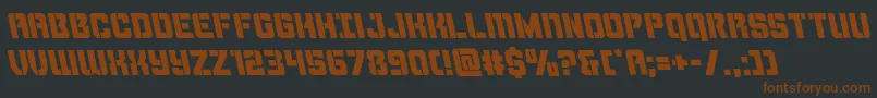 Thundertrooperleft Font – Brown Fonts on Black Background