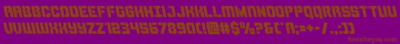 Thundertrooperleft Font – Brown Fonts on Purple Background