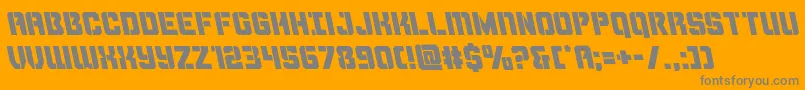 Thundertrooperleft Font – Gray Fonts on Orange Background