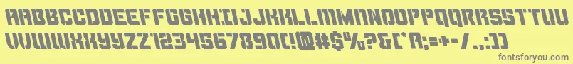 Thundertrooperleft Font – Gray Fonts on Yellow Background