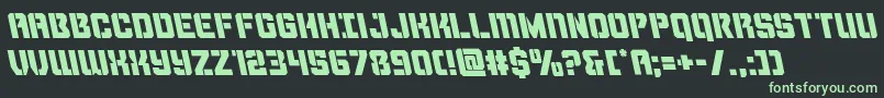 Thundertrooperleft Font – Green Fonts on Black Background