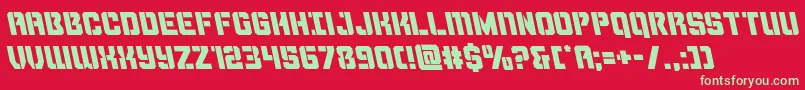 Thundertrooperleft Font – Green Fonts on Red Background