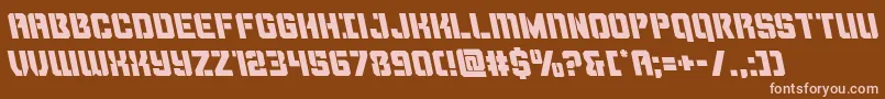 Thundertrooperleft Font – Pink Fonts on Brown Background