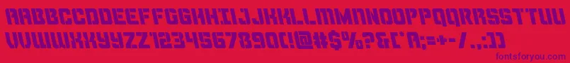 Thundertrooperleft Font – Purple Fonts on Red Background