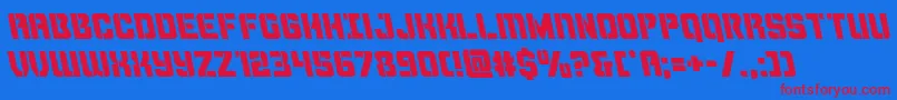 Thundertrooperleft Font – Red Fonts on Blue Background