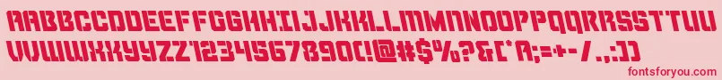 Thundertrooperleft Font – Red Fonts on Pink Background