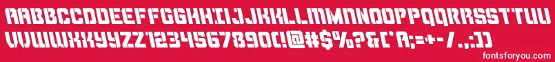 Шрифт Thundertrooperleft – белые шрифты на красном фоне