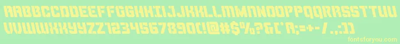 Thundertrooperleft Font – Yellow Fonts on Green Background