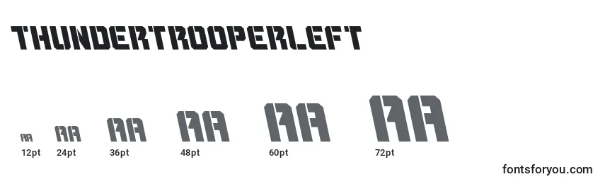 Размеры шрифта Thundertrooperleft