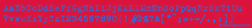 Шрифт TrixiecyrPlain – синие шрифты на красном фоне