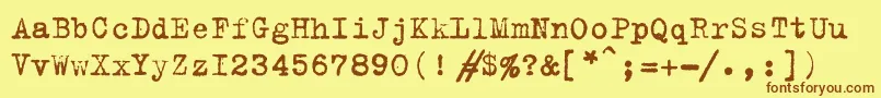 Подробнее о шрифте TrixiecyrPlain Шрифт TrixiecyrPlain – коричневые шрифты на жёлтом фоне
