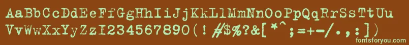 Шрифт TrixiecyrPlain – зелёные шрифты на коричневом фоне
