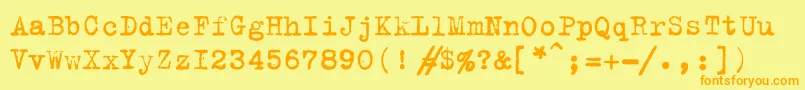 TrixiecyrPlain Font – Orange Fonts on Yellow Background