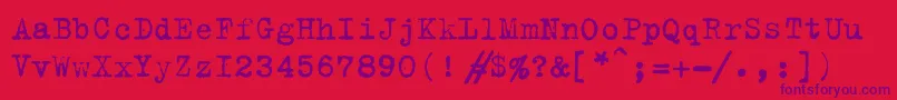 Więcej informacji o czcionce TrixiecyrPlain Czcionka TrixiecyrPlain – fioletowe czcionki na czerwonym tle