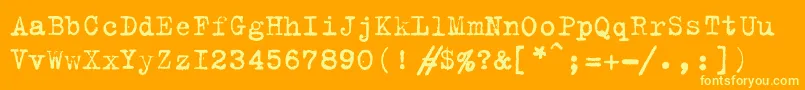 TrixiecyrPlain Font – Yellow Fonts on Orange Background