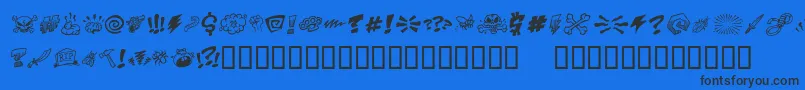 Pottymouthbb Font – Black Fonts on Blue Background
