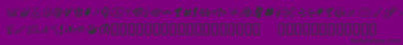 フォントPottymouthbb – 紫の背景に黒い文字