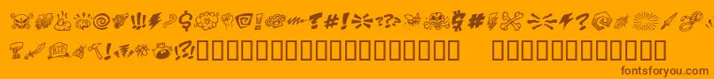 Pottymouthbb-fontti – ruskeat fontit oranssilla taustalla